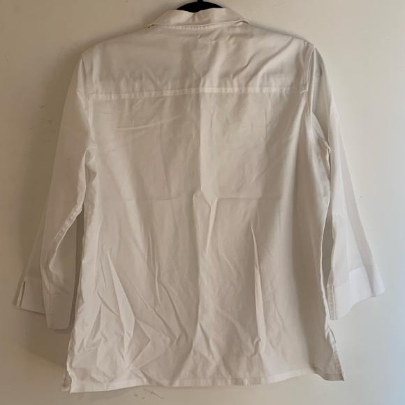 Liz Claiborne White Button Up, Size MP - Picture 2 of 6